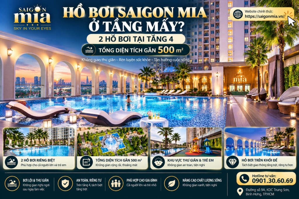 Khám Phá Tiện Ích Hồ Bơi Trên Cao Tại Chung Cư Sài Gòn Mia Trung Sơn